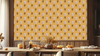 Şık Floral Motif duvar kağıdı - XWALLX