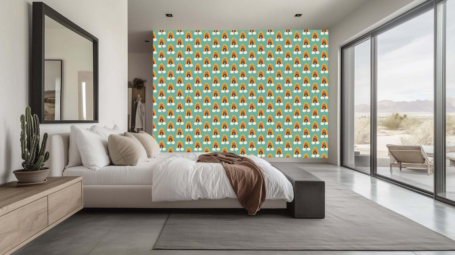 Whimsical Rainbow Dream wallpaper mural - XWALLX