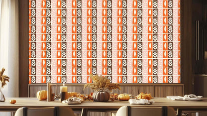 Chic Leaf Pattern wall mural Mural wallpaper - XWALLX