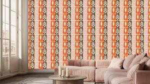 Chic Leaf Pattern wall mural Mural wall decor - XWALLX