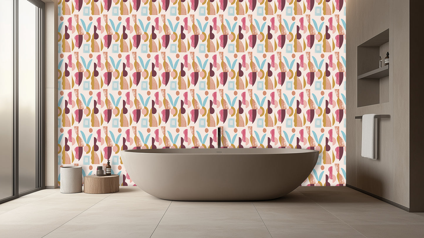 Whimsical Abstract Shapes wall mural - XWALLX