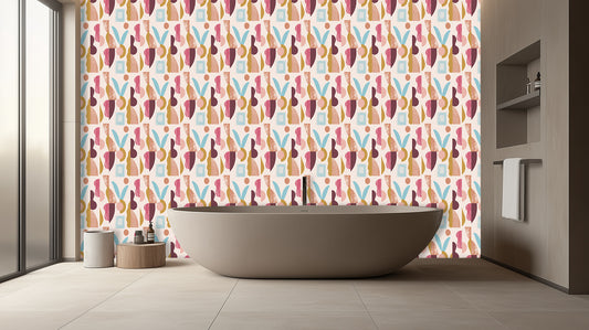 Whimsical Abstract Shapes wall mural - XWALLX