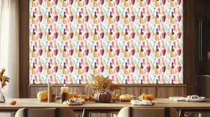 Whimsical Abstract Shapes wallpaper mural - XWALLX