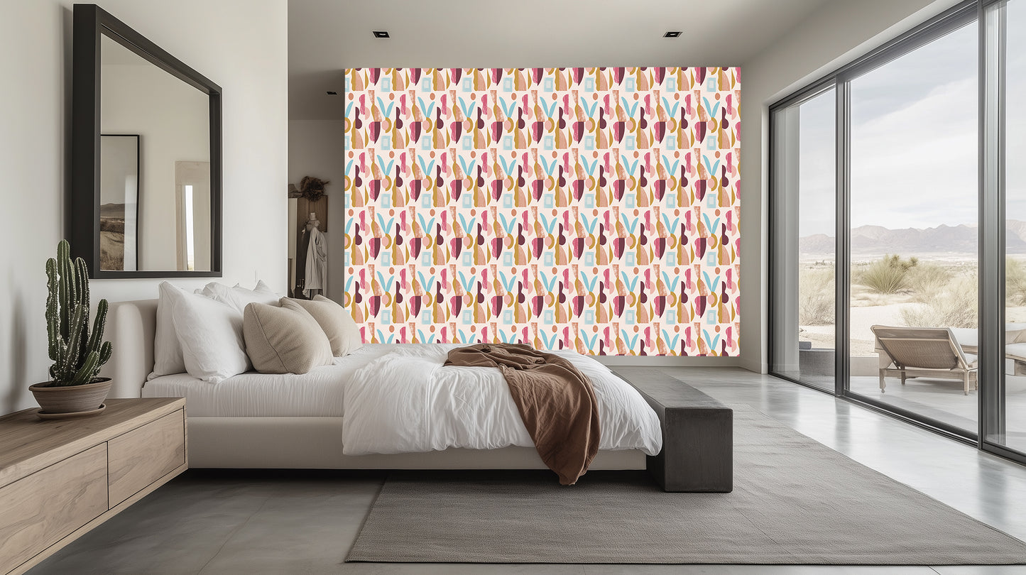 Whimsical Abstract Shapes wallpaper - XWALLX