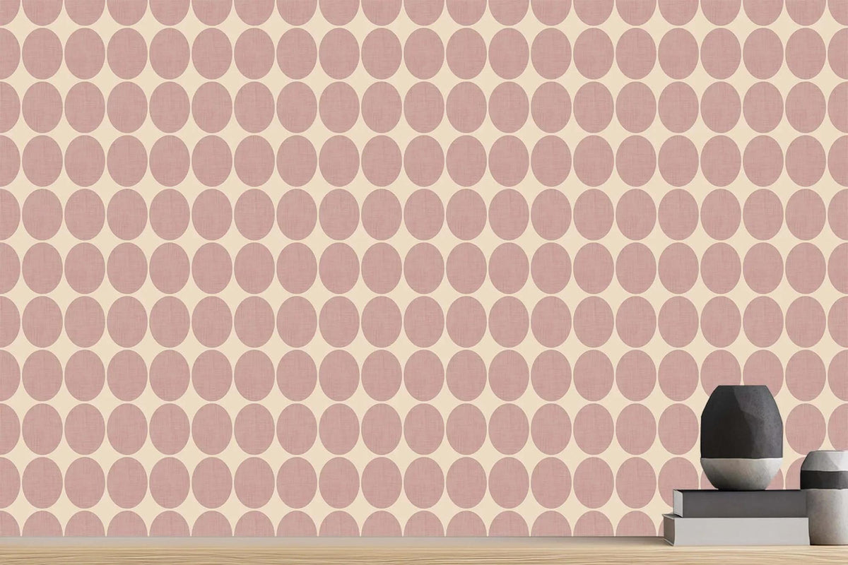 Chic Pink and Cream Geometric wall art - XWALLX