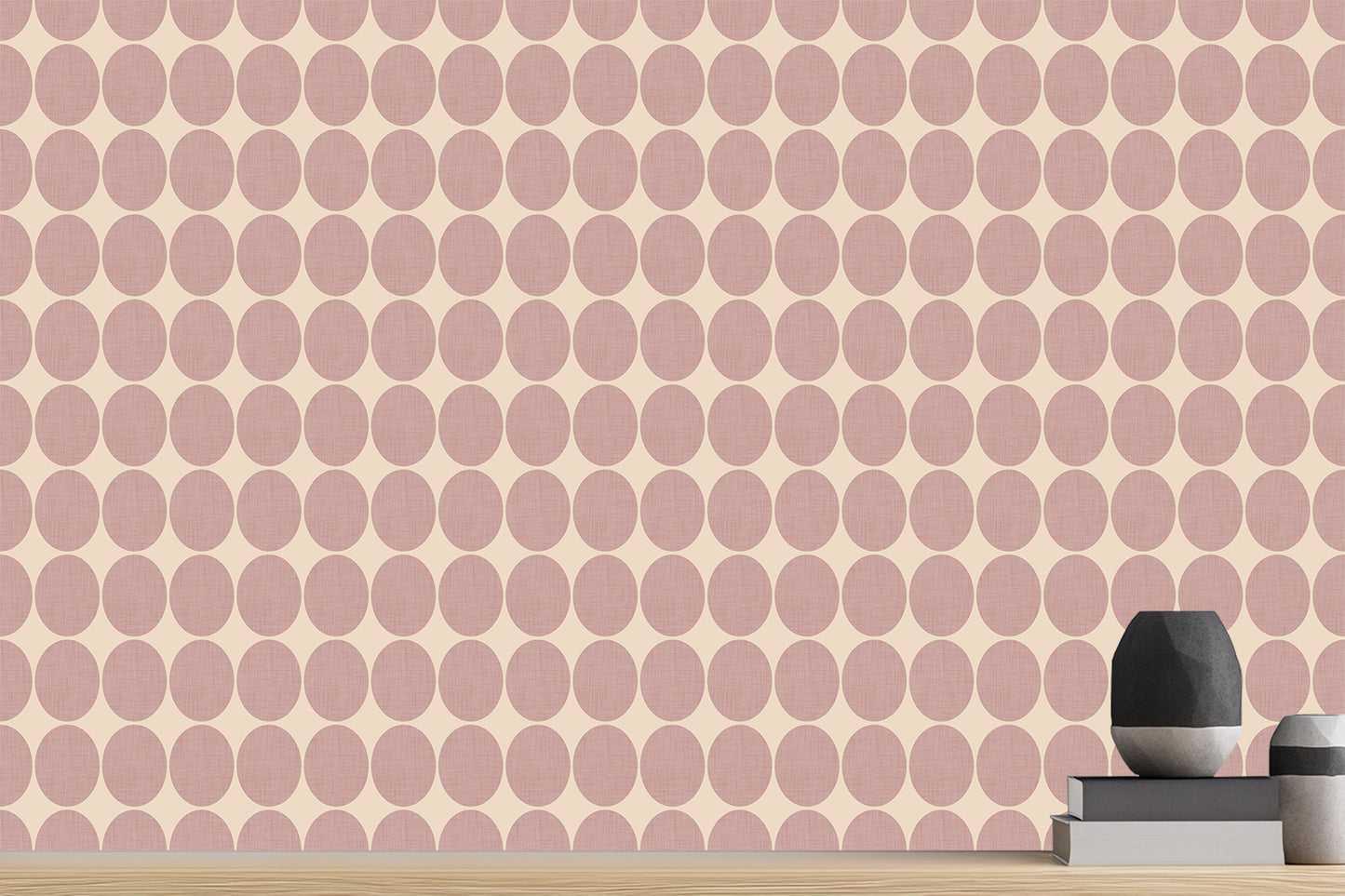 Chic Pink and Cream Geometric wall art - XWALLX