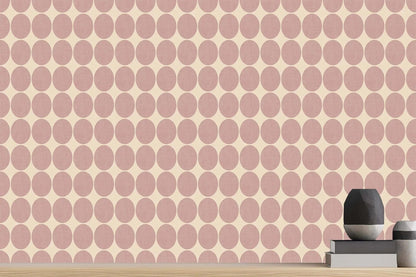 Chic Pink and Cream Geometric wall art - XWALLX