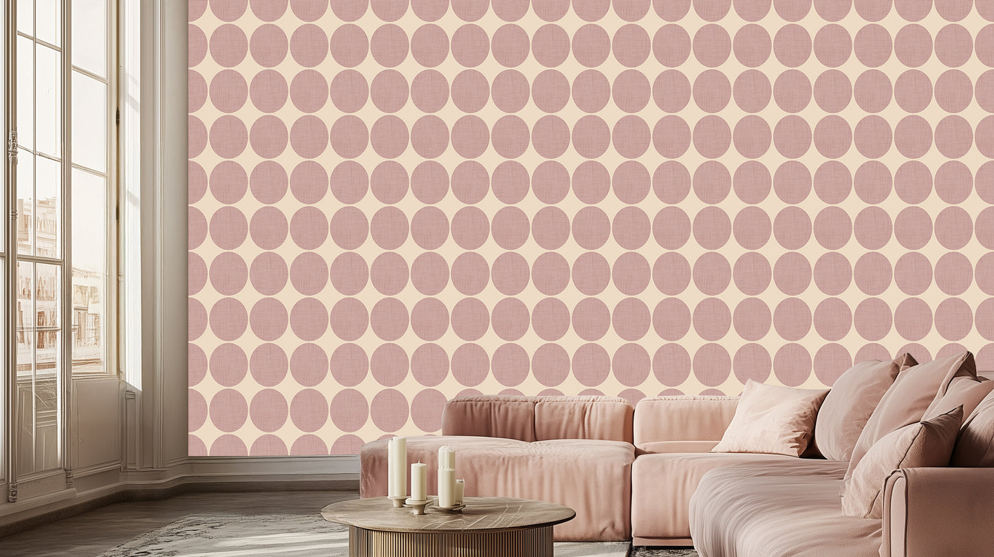 Chic Pink and Cream Geometric wall decor - XWALLX