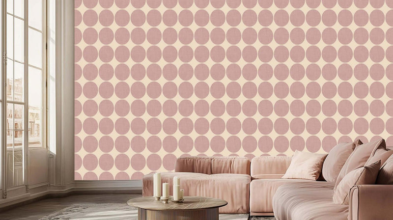 Şık Pembe ve Krem Geometrik duvar dekoru - XWALLX