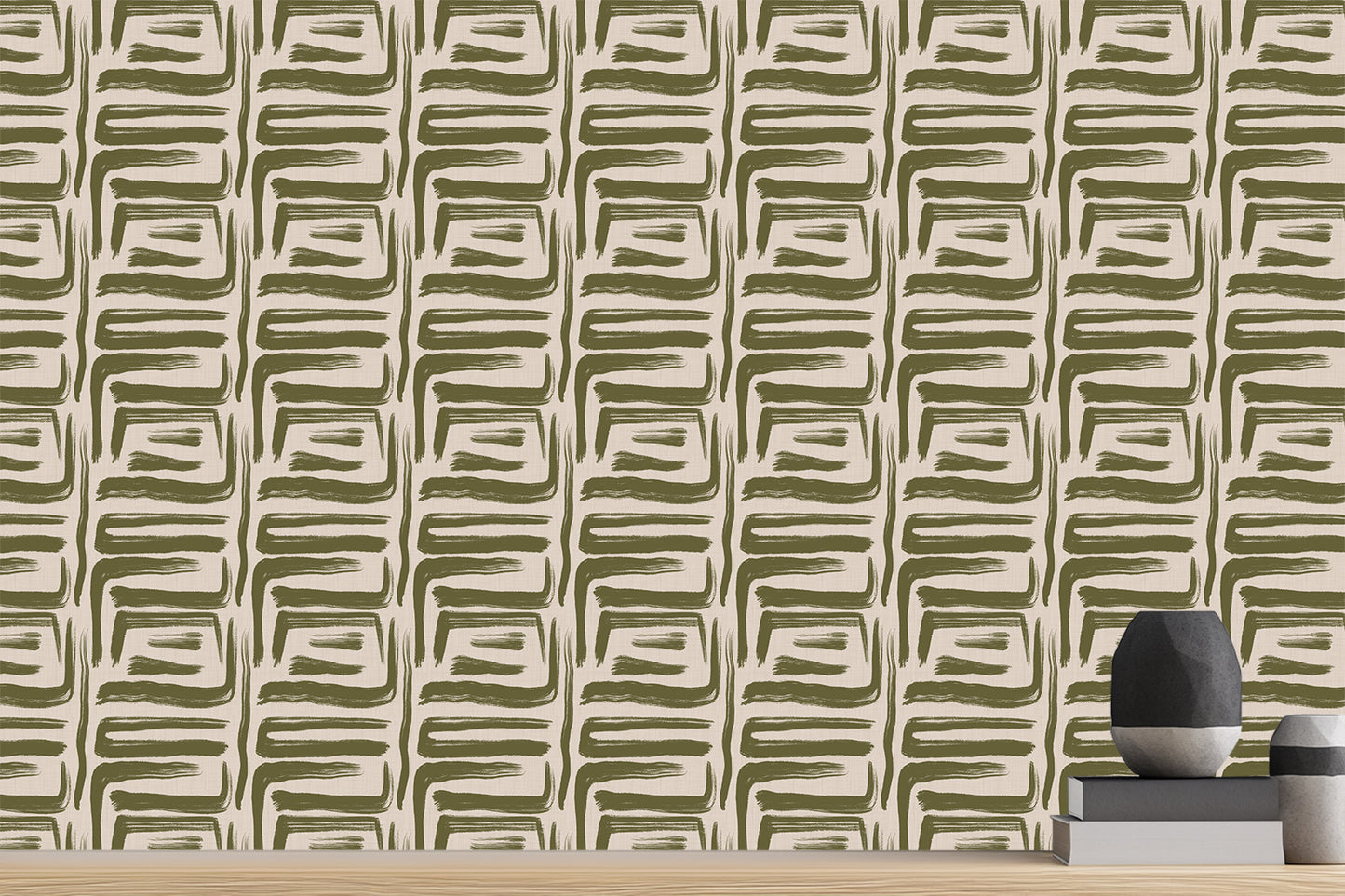 Stylized Brushstroke Wall Mural for Modern Spaces wall art - XWALLX