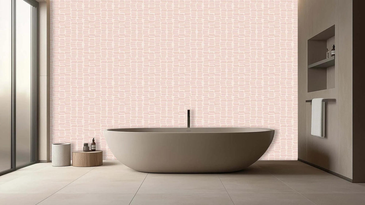 Textured Blush Stripe wall mural - XWALLX