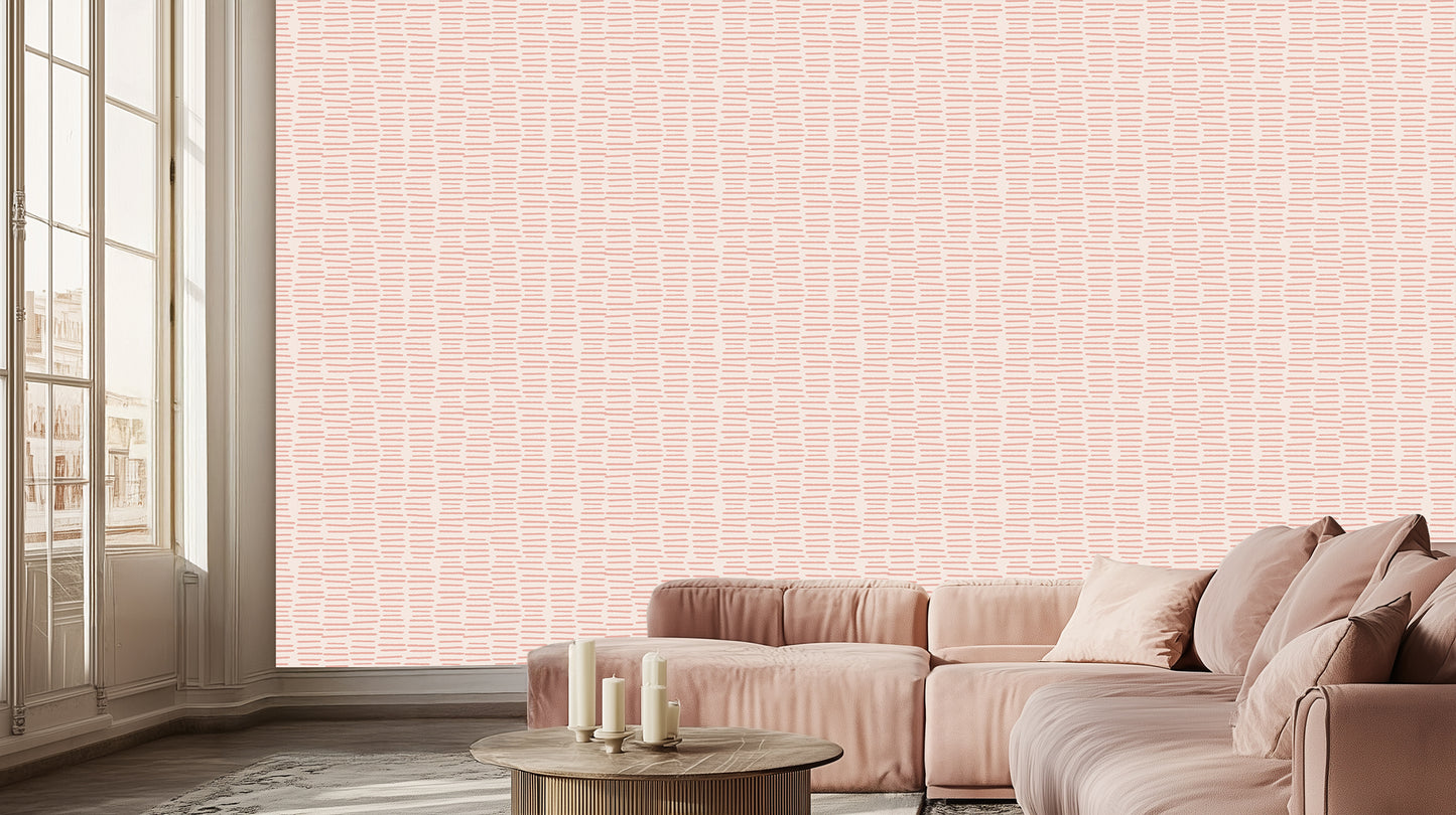 Textured Blush Stripe wall decor - XWALLX