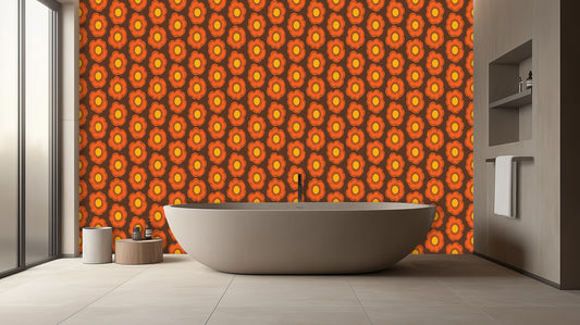 Vibrant Floral Burst wall mural - XWALLX