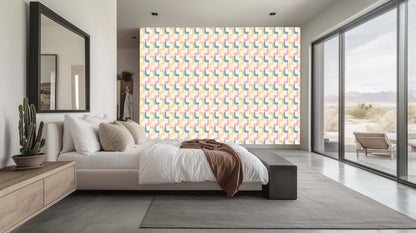 Curvy Pastel Patterns wall mural Mural wallpaper mural - XWALLX