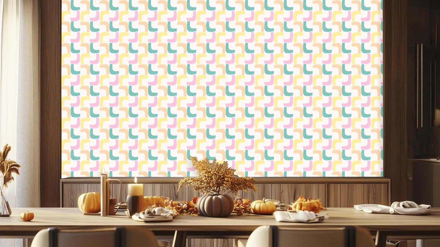 Curvy Pastel Patterns Duvar posteri Poster duvar kağıdı - XWALLX