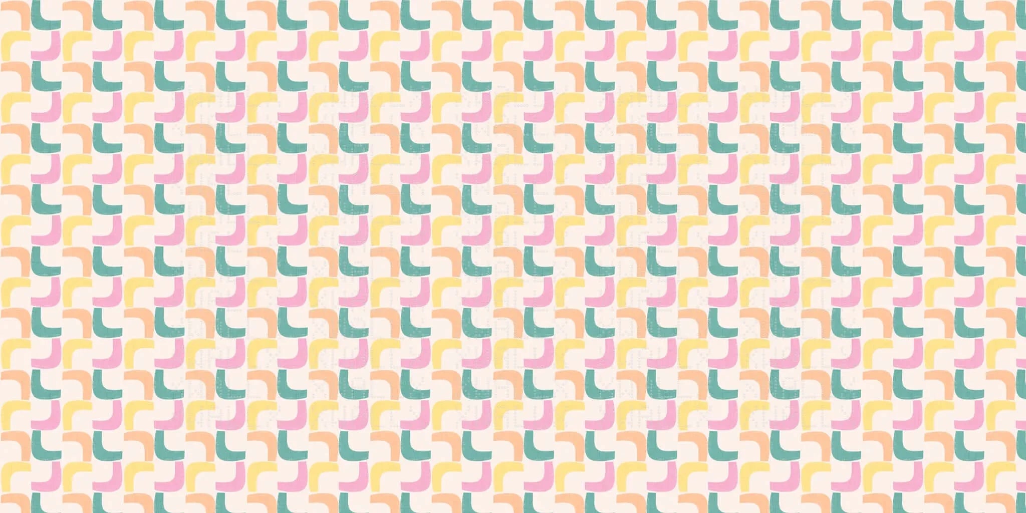 Kıvrımlı Pastel Desenler Duvar Posteri