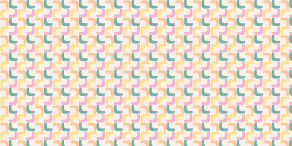 Kıvrımlı Pastel Desenler Duvar Posteri - Sample