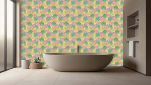 Tropical Monstera Delight wall mural - XWALLX