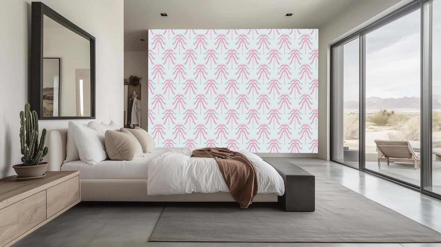 Whimsical Palm Pattern wall mural Mural wallpaper mural - XWALLX