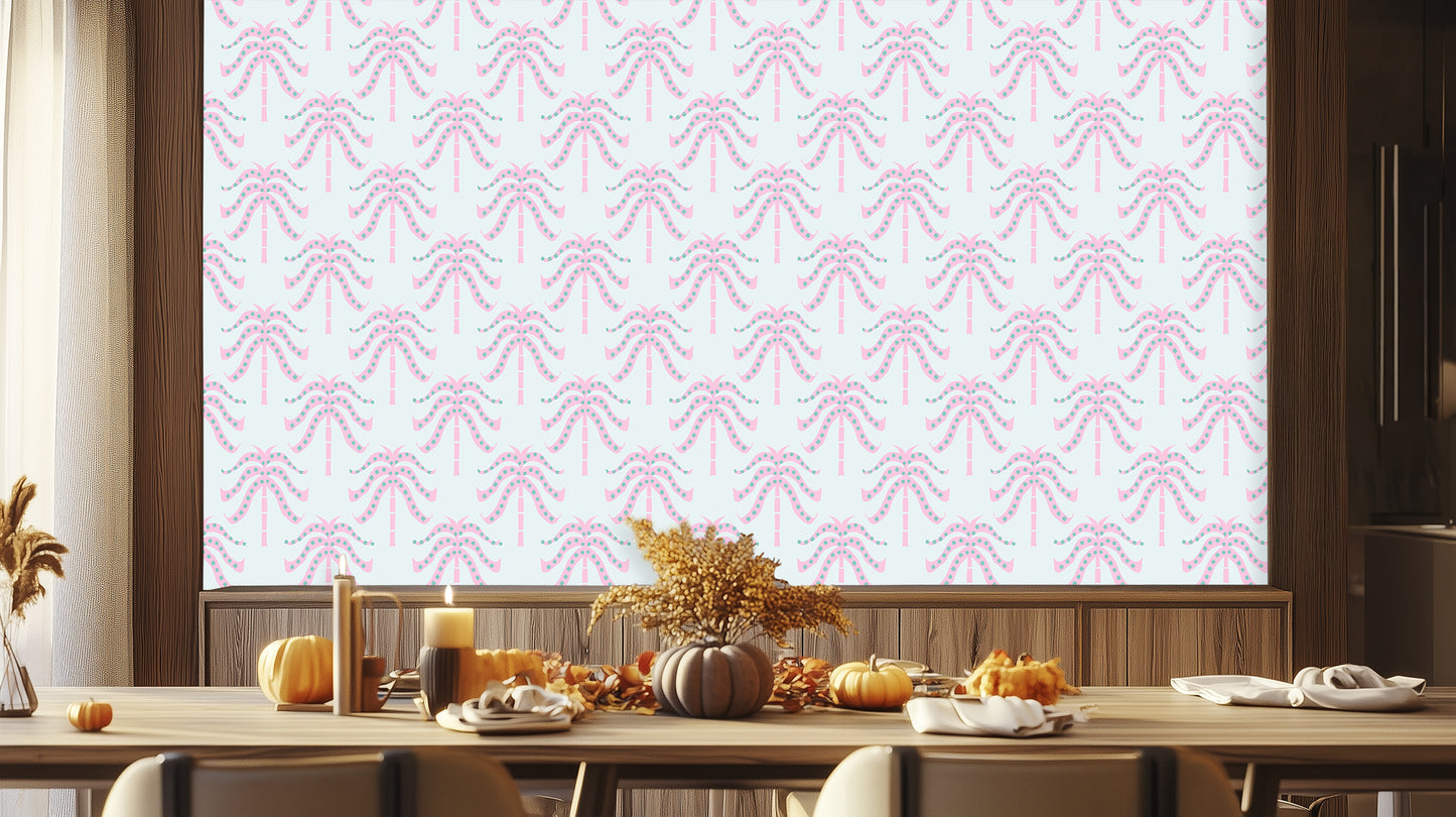 Whimsical Palm Pattern wall mural Mural wallpaper - XWALLX
