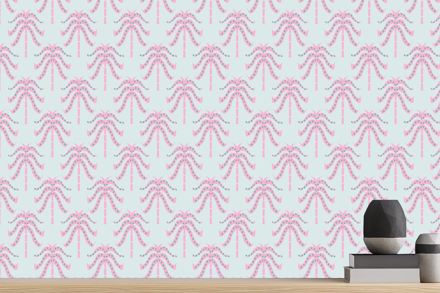 Whimsical Palm Pattern wall mural Mural wall art - XWALLX