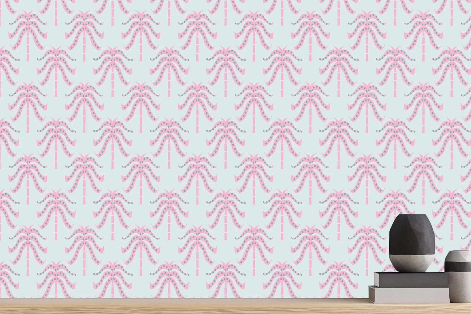 Whimsical Palm Pattern wall mural Mural wall art - XWALLX