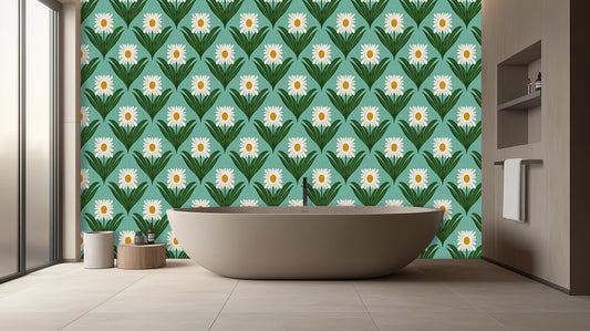 Daisy Delight Floral wall mural - XWALLX