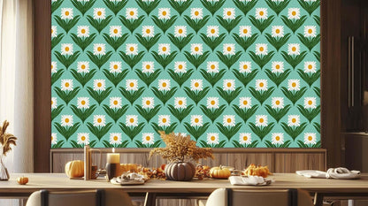 Daisy Delight Floral wallpaper - XWALLX