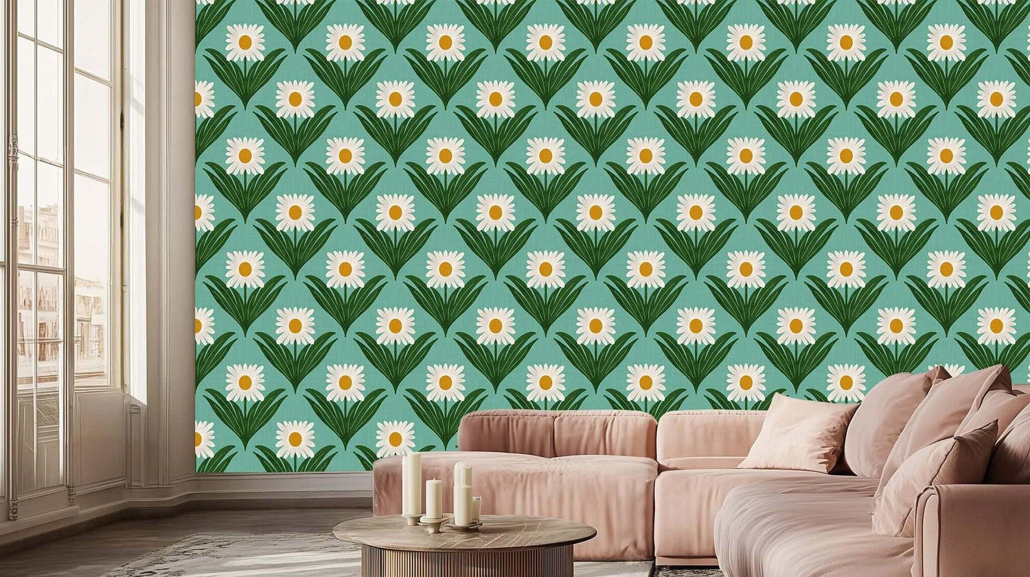 Daisy Delight Floral duvar dekoru - XWALLX
