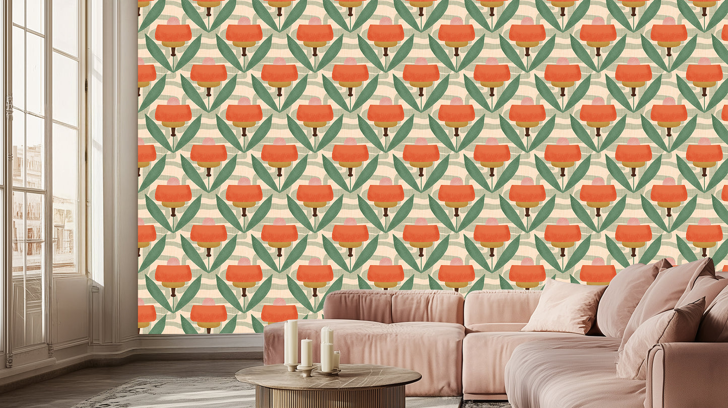 Vibrant Tulip Blossom wall decor - XWALLX