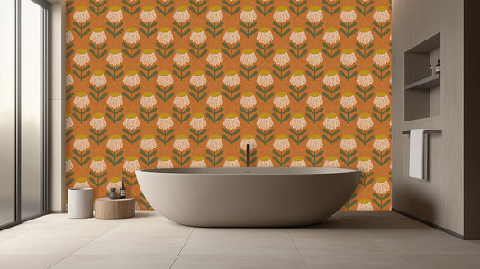 Vibrant Floral Pattern wall mural - XWALLX