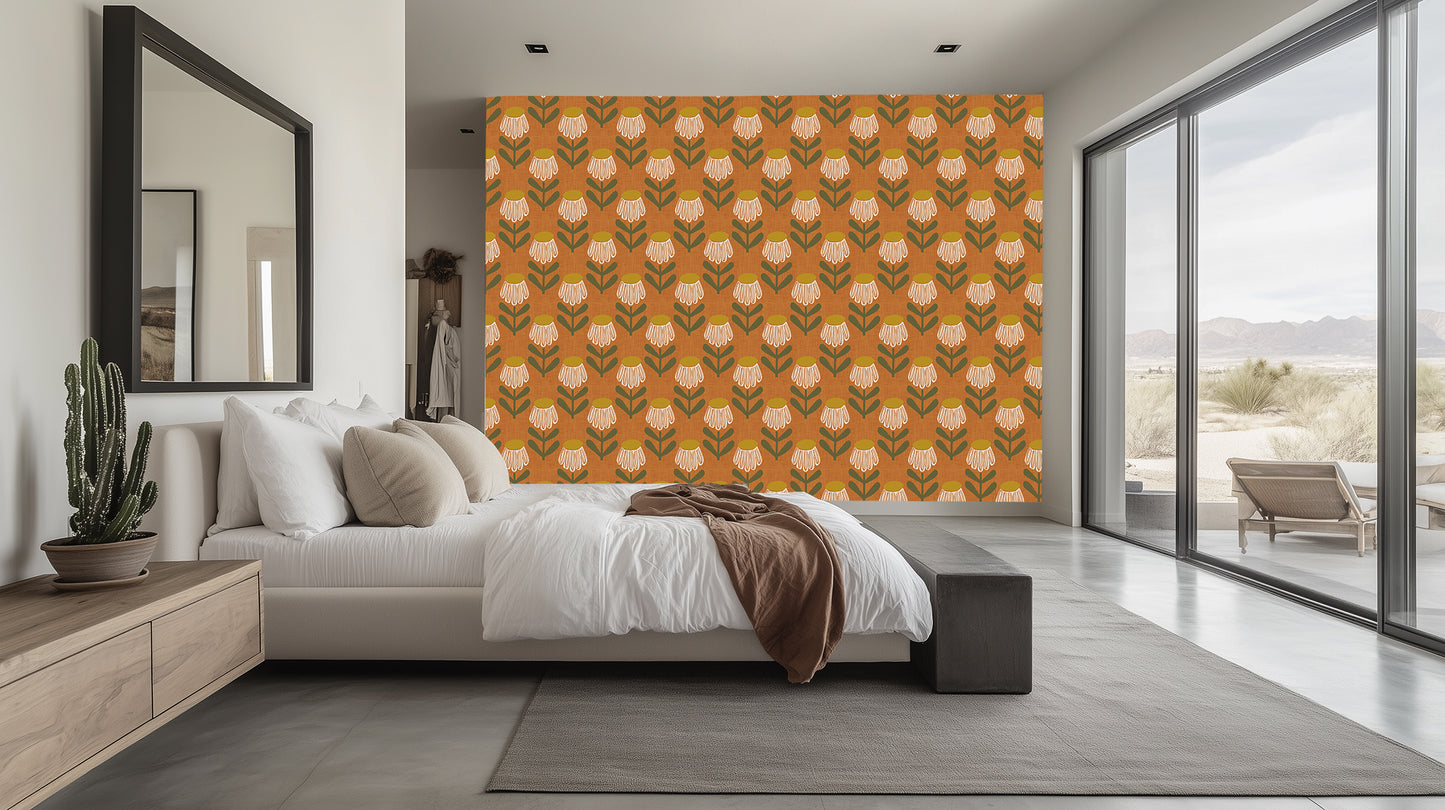 Vibrant Floral Pattern wallpaper mural - XWALLX