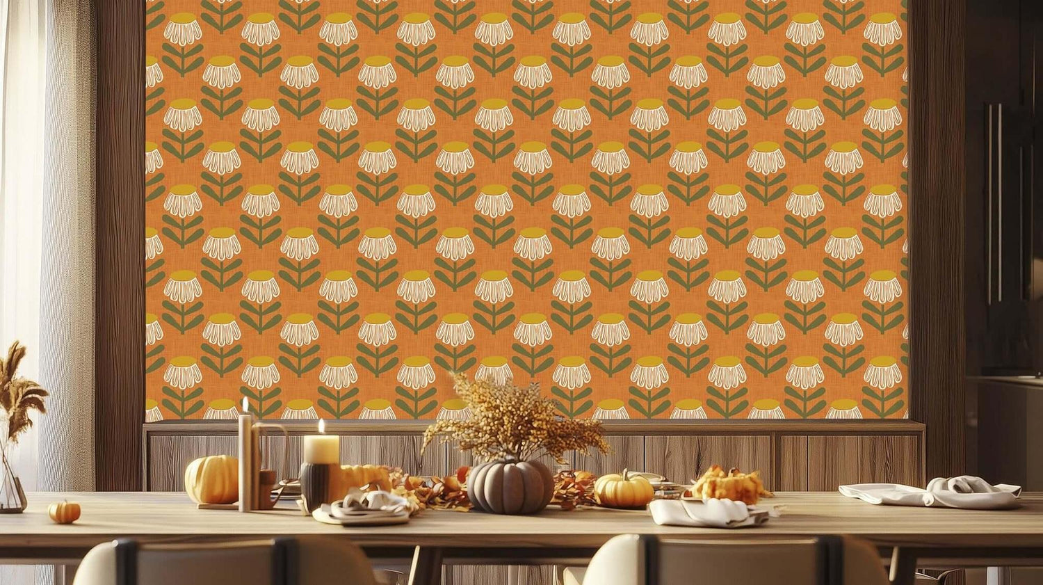 Canlı Floral Desen duvar kağıdı - XWALLX