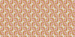 Retro Curved Lines Wall Mural