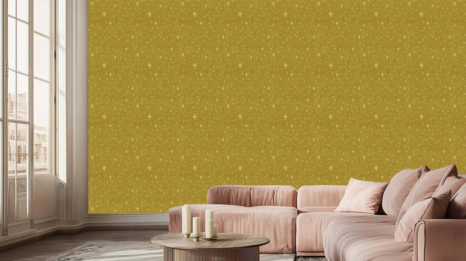 Golden Starry Skies duvar dekoru - XWALLX