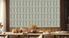 Geometric Leaf Pattern Wall Mural