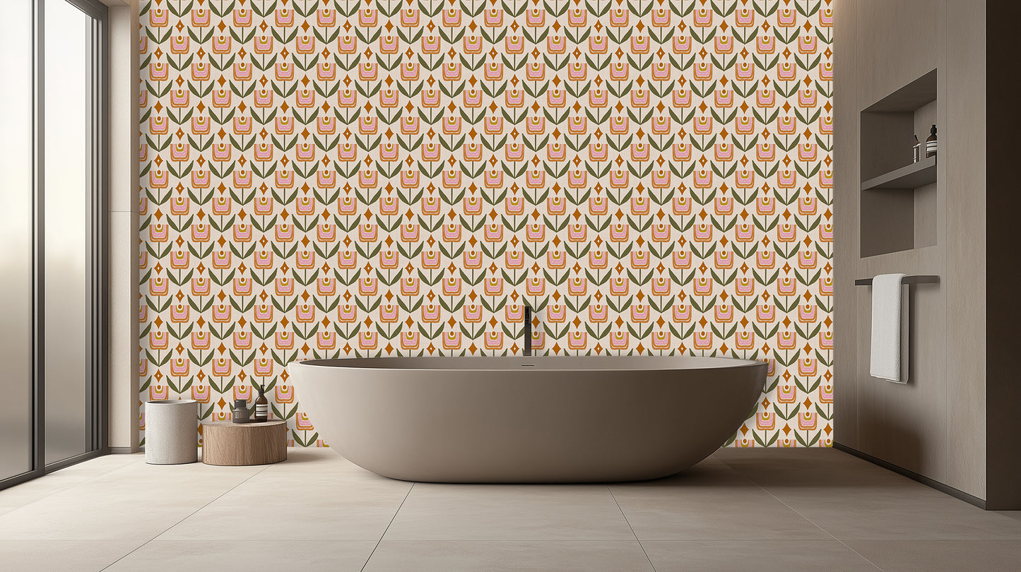 Charming Floral Blossom wallpaper mural - XWALLX