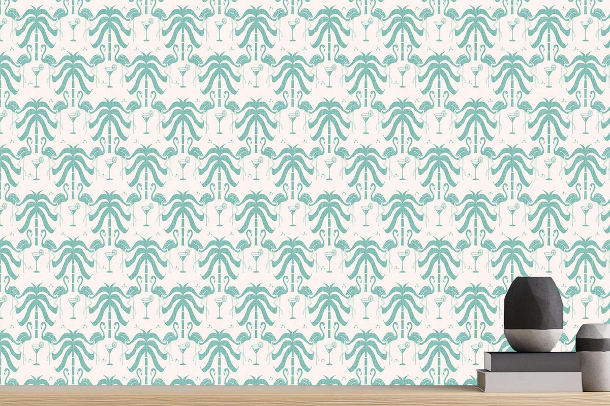 Tropical Flamingo Cocktail wall art - XWALLX