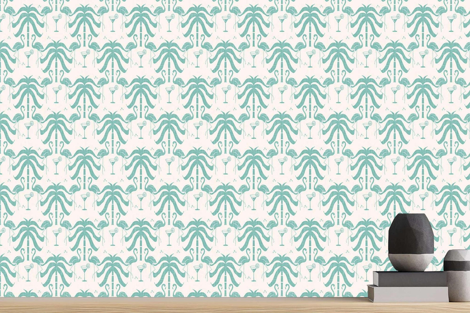 Tropical Flamingo Cocktail wall art - XWALLX