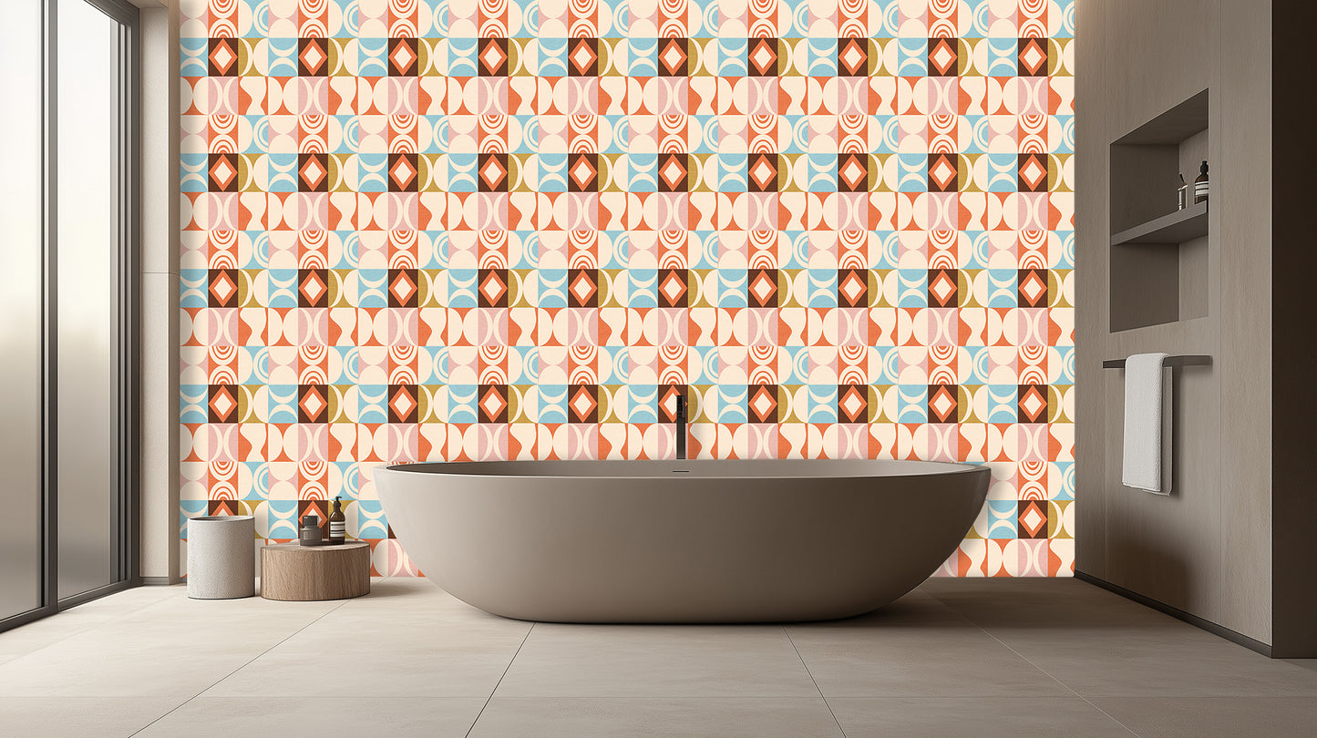 Geometric Harmony Wall Mural for Modern Interiors wall mural - XWALLX