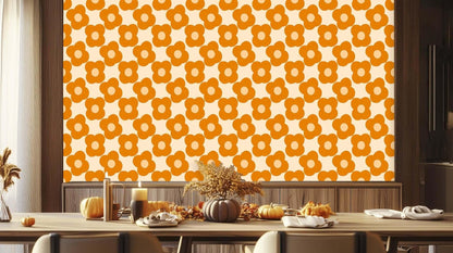Retro Floral Pattern wall mural Mural wallpaper - XWALLX