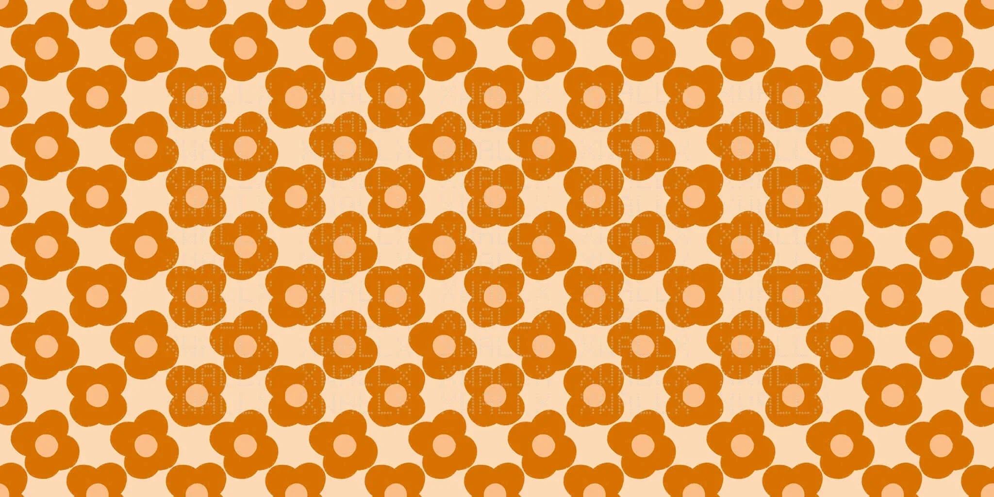 Retro Floral Pattern Wall Mural