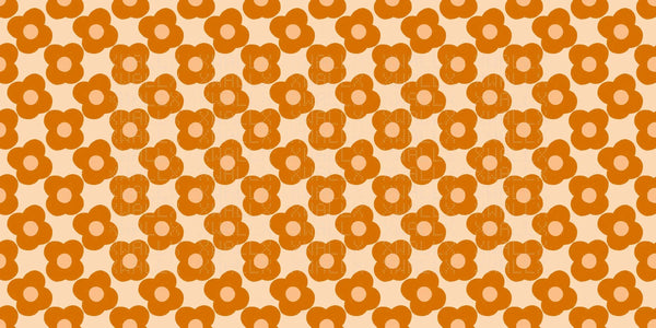 Retro Floral Desen Duvar Posteri - Sample
