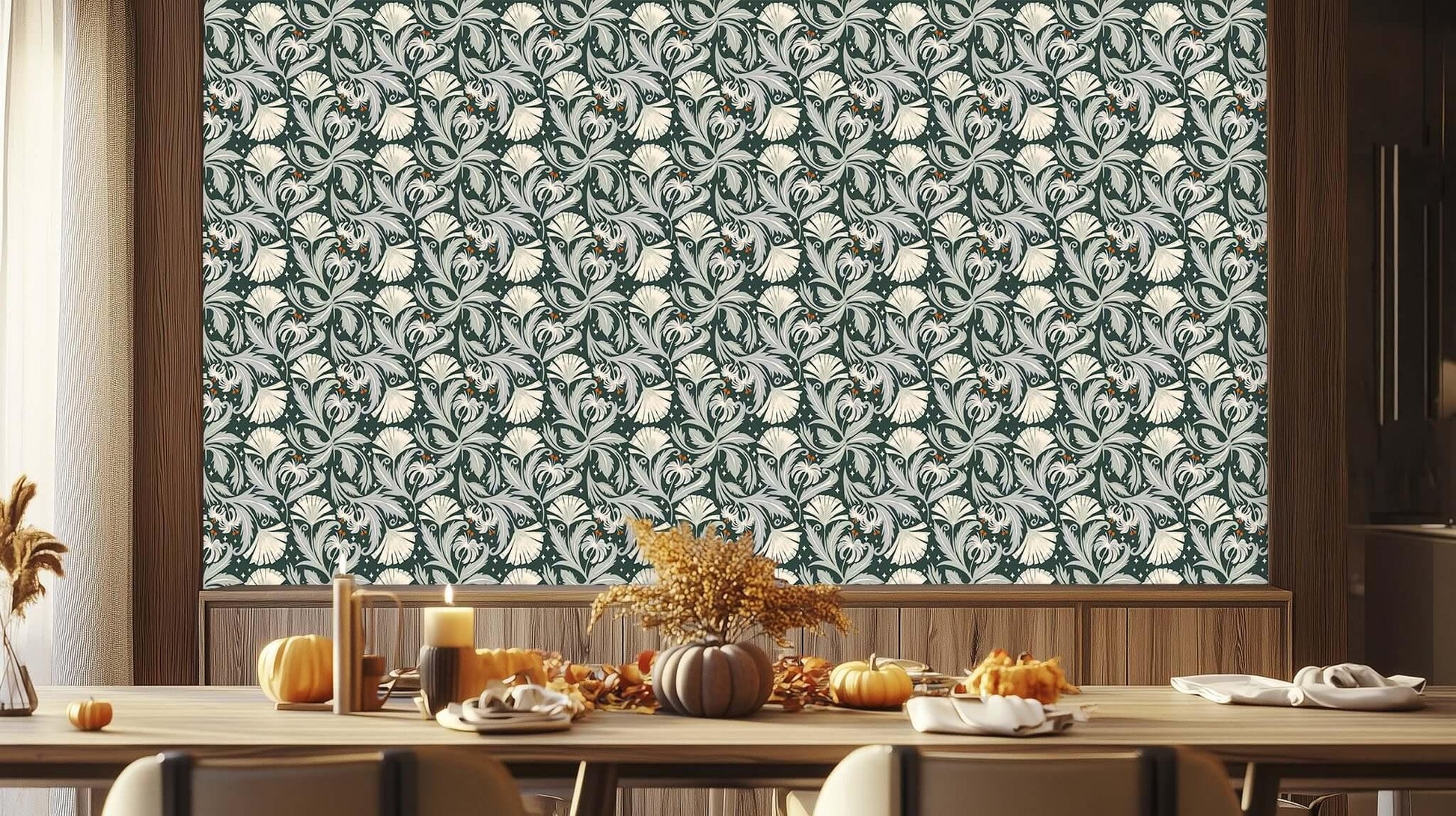 Elegant Floral Harmony wall mural Mural wall mural - XWALLX