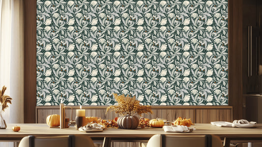 Elegant Floral Harmony wall mural Mural wall mural - XWALLX