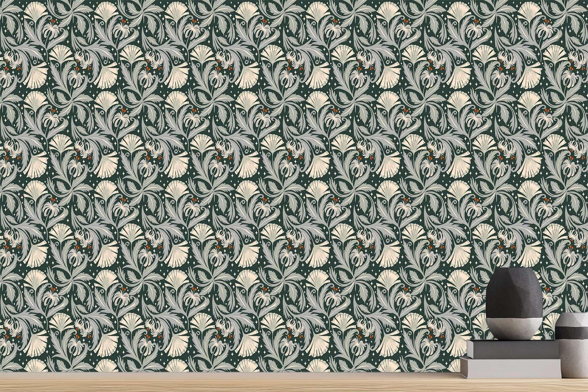 Elegant Floral Harmony wall mural Mural wall art - XWALLX