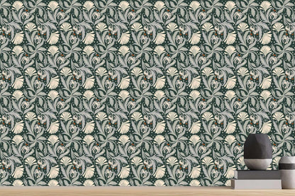 Elegant Floral Harmony wall mural Mural wall art - XWALLX