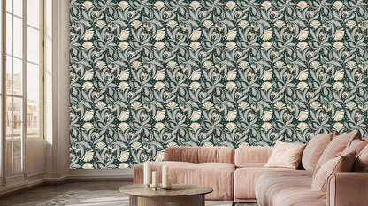 Elegant Floral Harmony wall mural Mural wall decor - XWALLX