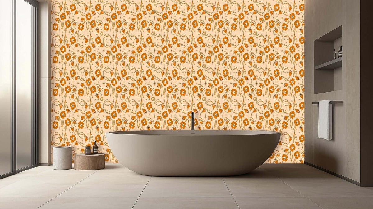 Warm Floral Inspiration wall mural - XWALLX
