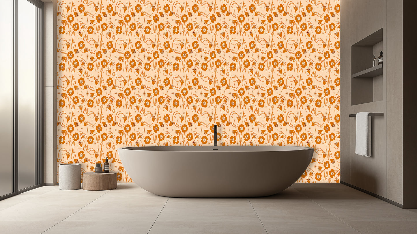 Warm Floral Inspiration wall mural - XWALLX